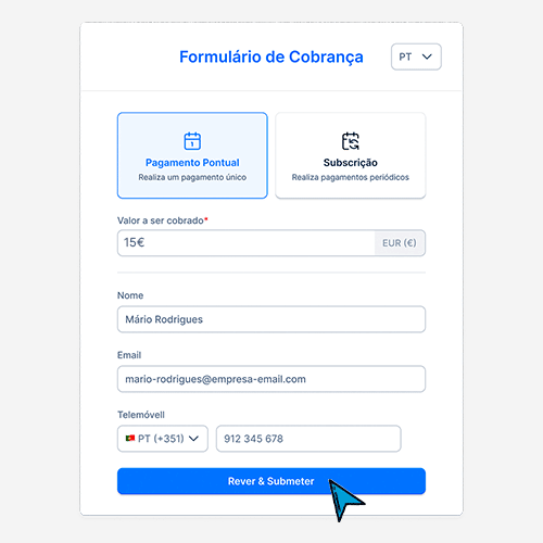 Pagamento Pontual Formulários easypay